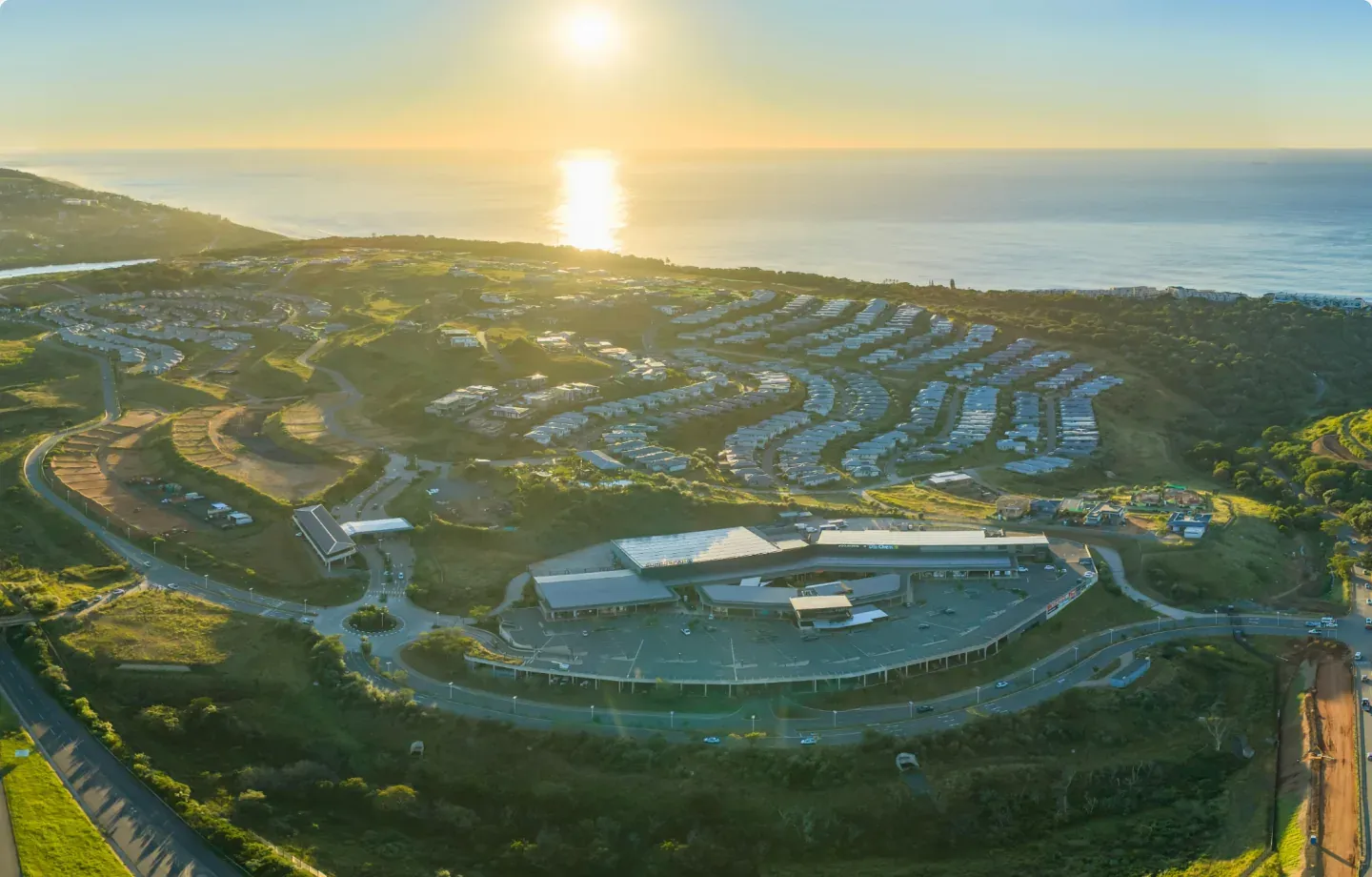 Marine Walk Shopping Centre at sunrise