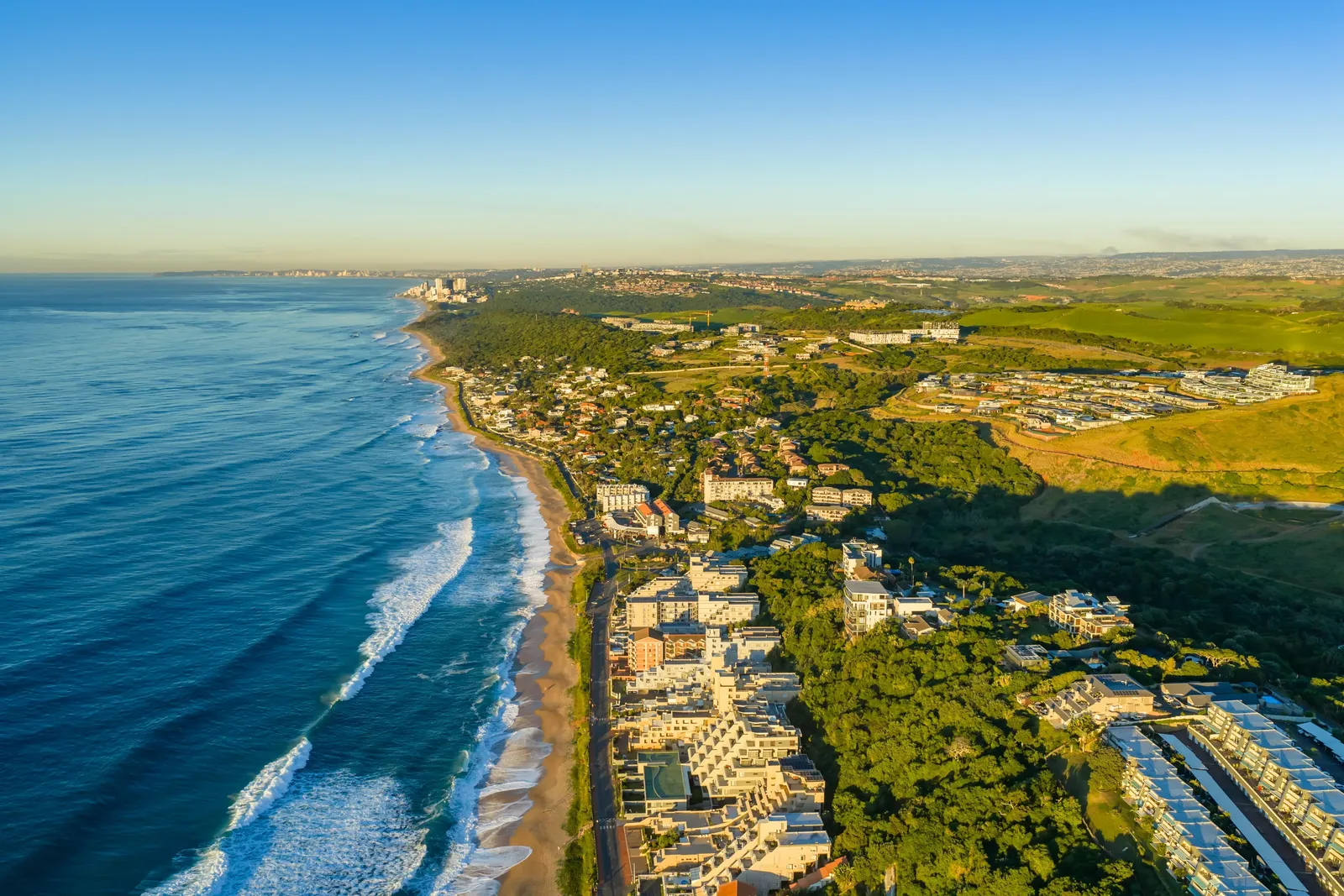 Aerial view over Umdloti Beach